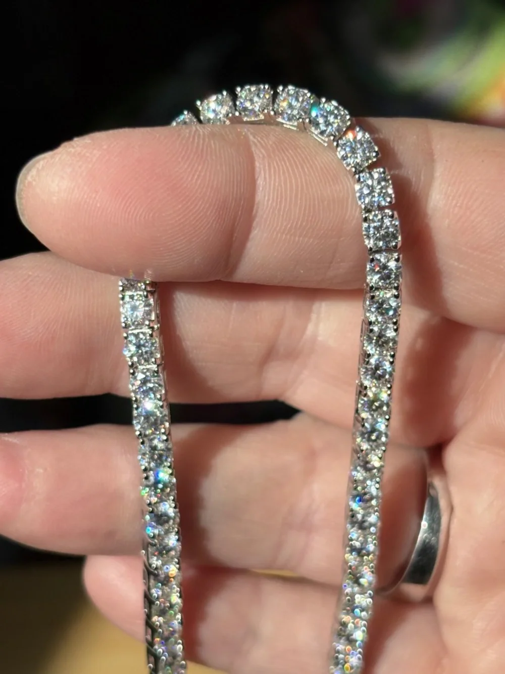 The “Ultimate” Moissanite tennis bracelet in sterling or Argentium silver!